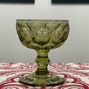 ▪️6 Vintage Imperial Glass Provincial Green Dot▪️